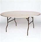 6' round folding table